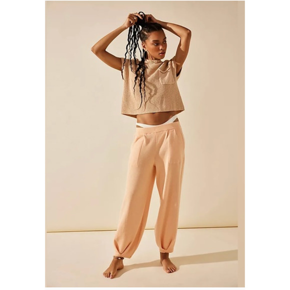 Free People Freya Sweater Set Medium NEW Peach - Picture 2 of 6